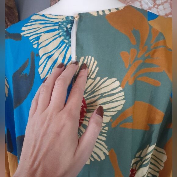 Zara Autumnal Floral Abstract Maxi Dress - Picture 6 of 16